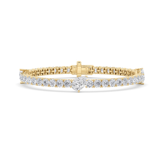 Pear Accent Diamond Tennis Bracelet