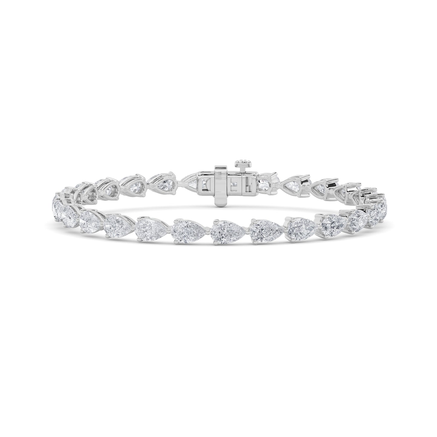 Fancy Shape Tennis Bracelet - Pear (East - West)