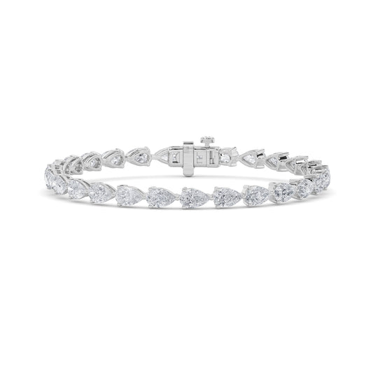 Fancy Shape Tennis Bracelet - Pear (East - West)