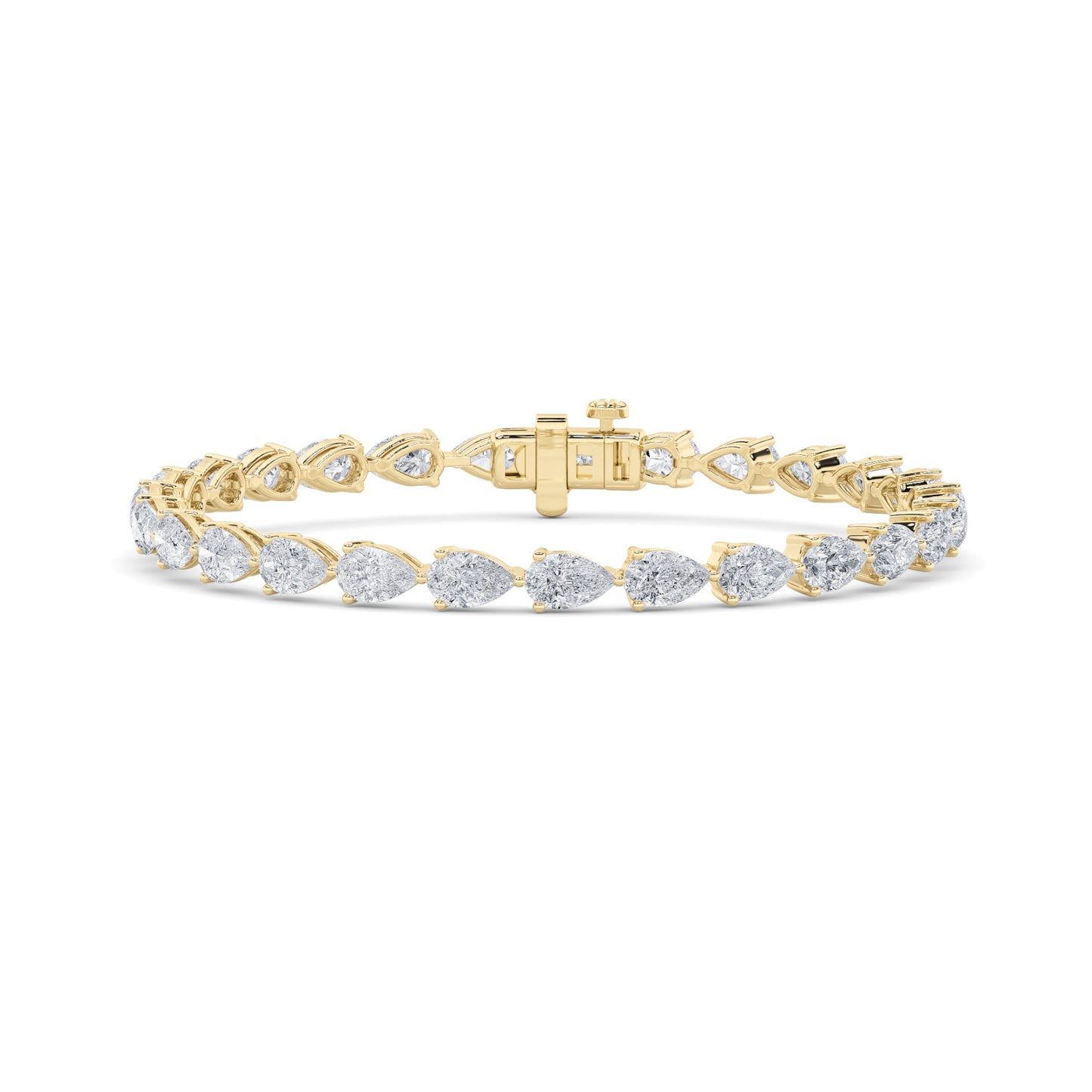 Fancy Shape Tennis Bracelet - Pear (East - West)