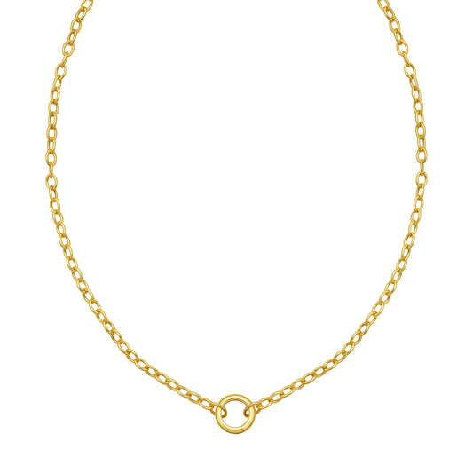 Push Lock Charm Holder Necklace