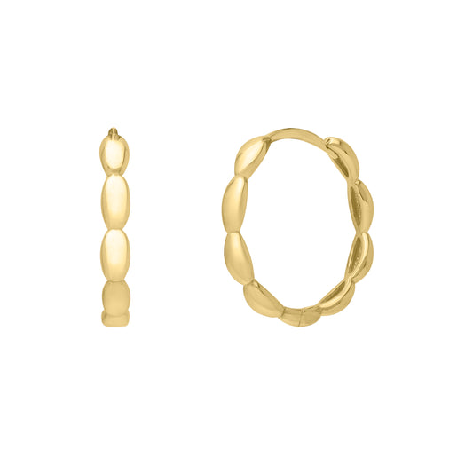 Medium Scalloped Hoops