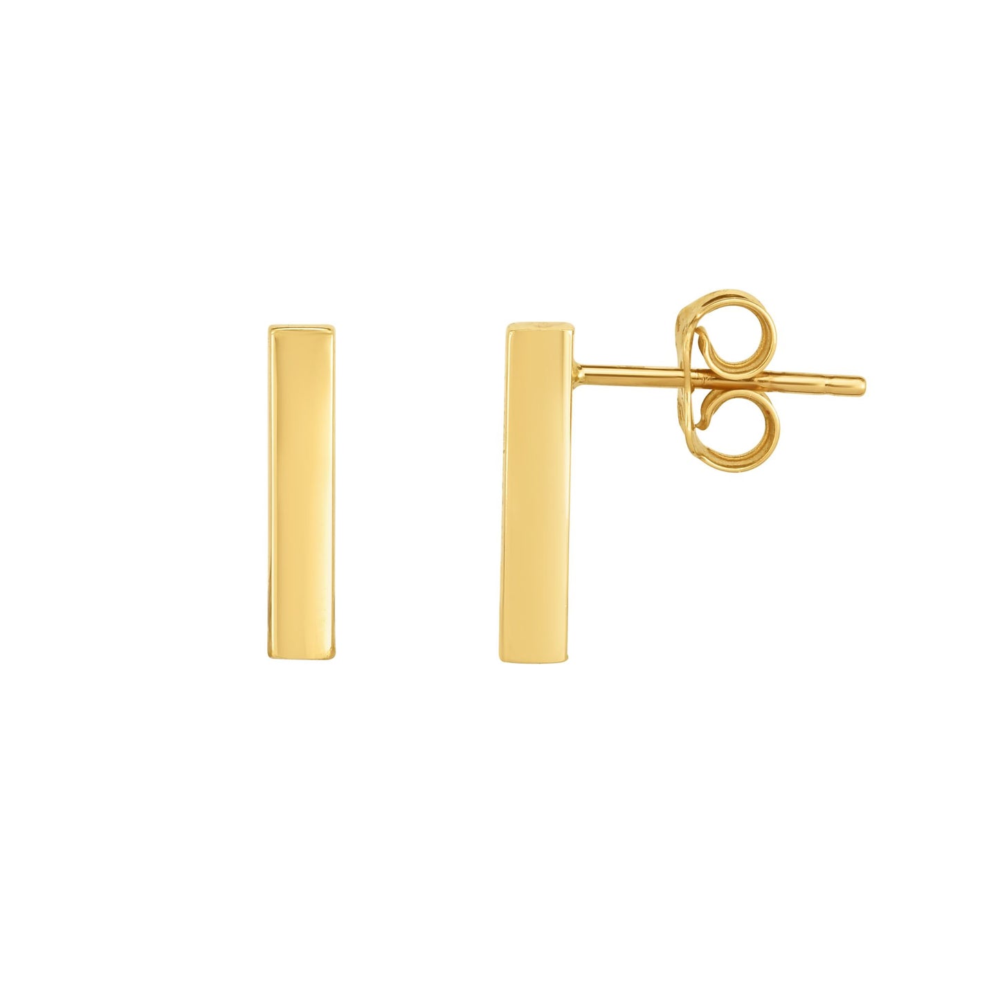 Polished Bar Stud Earring