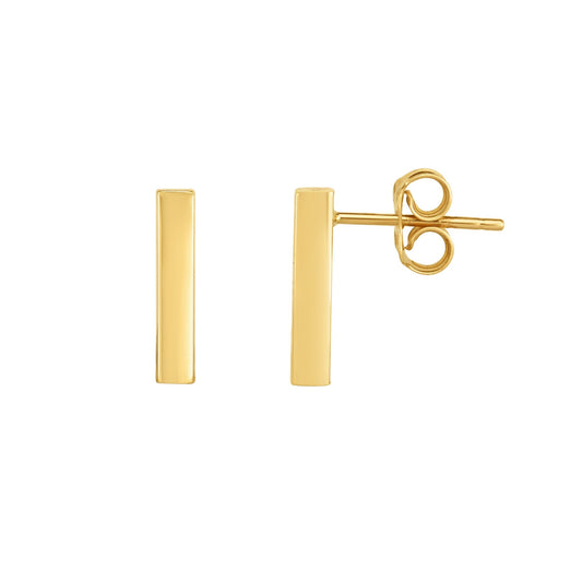 Polished Bar Stud Earring