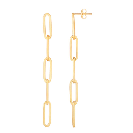 Paperclip 5 Link Drop Earring