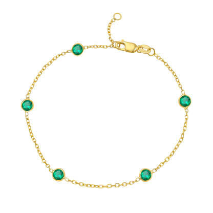 Birthstone Station Bracelet