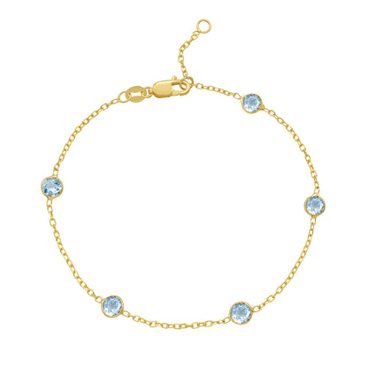 Birthstone Station Bracelet