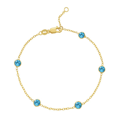 Birthstone Station Bracelet