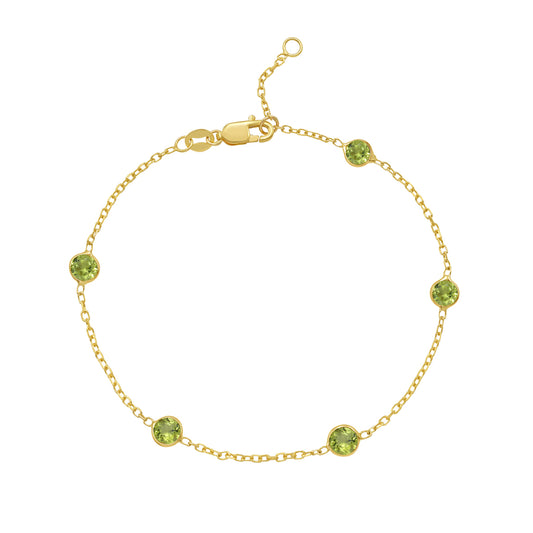 Birthstone Station Bracelet