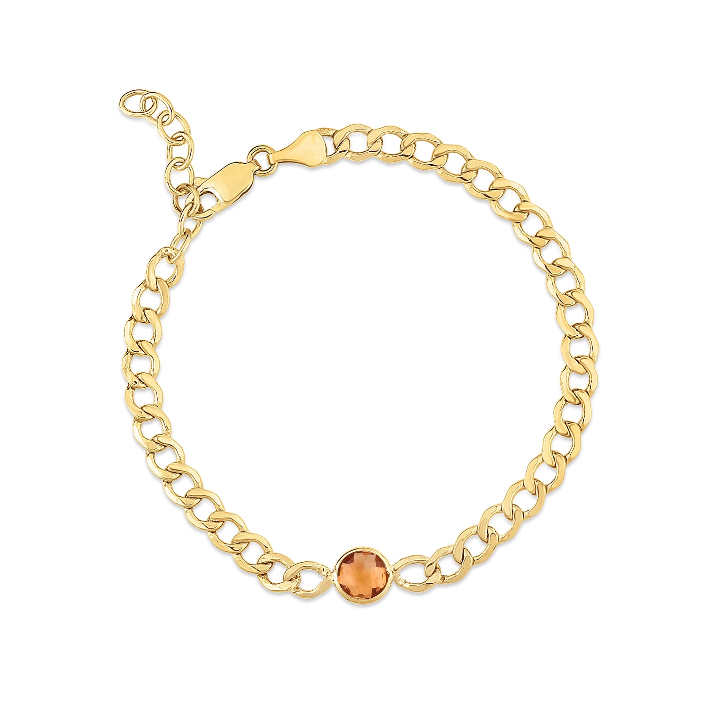 Birthstone Curb Chain Bracelet