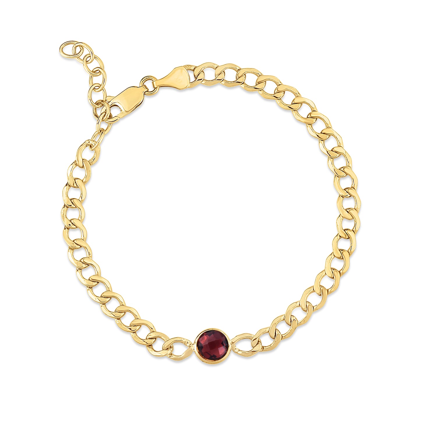 Birthstone Curb Chain Bracelet