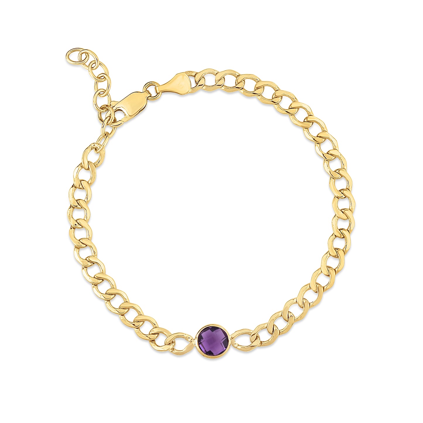 Birthstone Curb Chain Bracelet