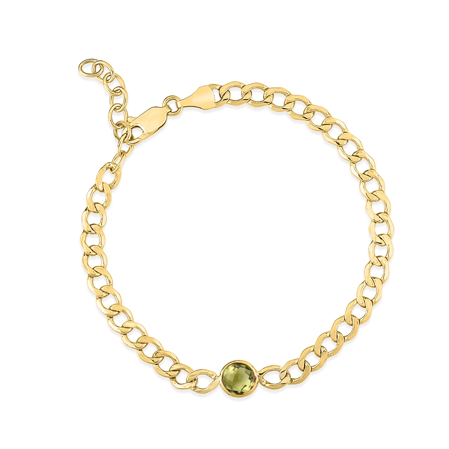 Birthstone Curb Chain Bracelet