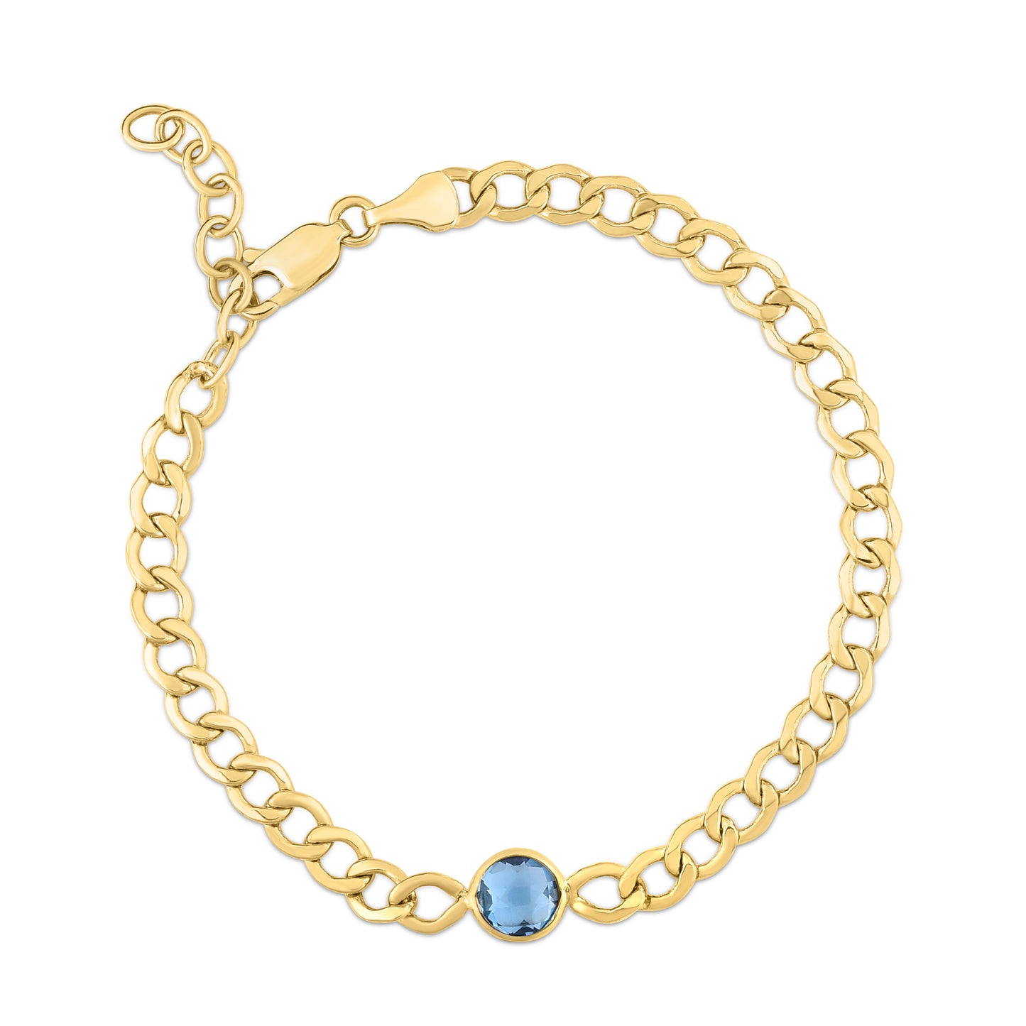Birthstone Curb Chain Bracelet