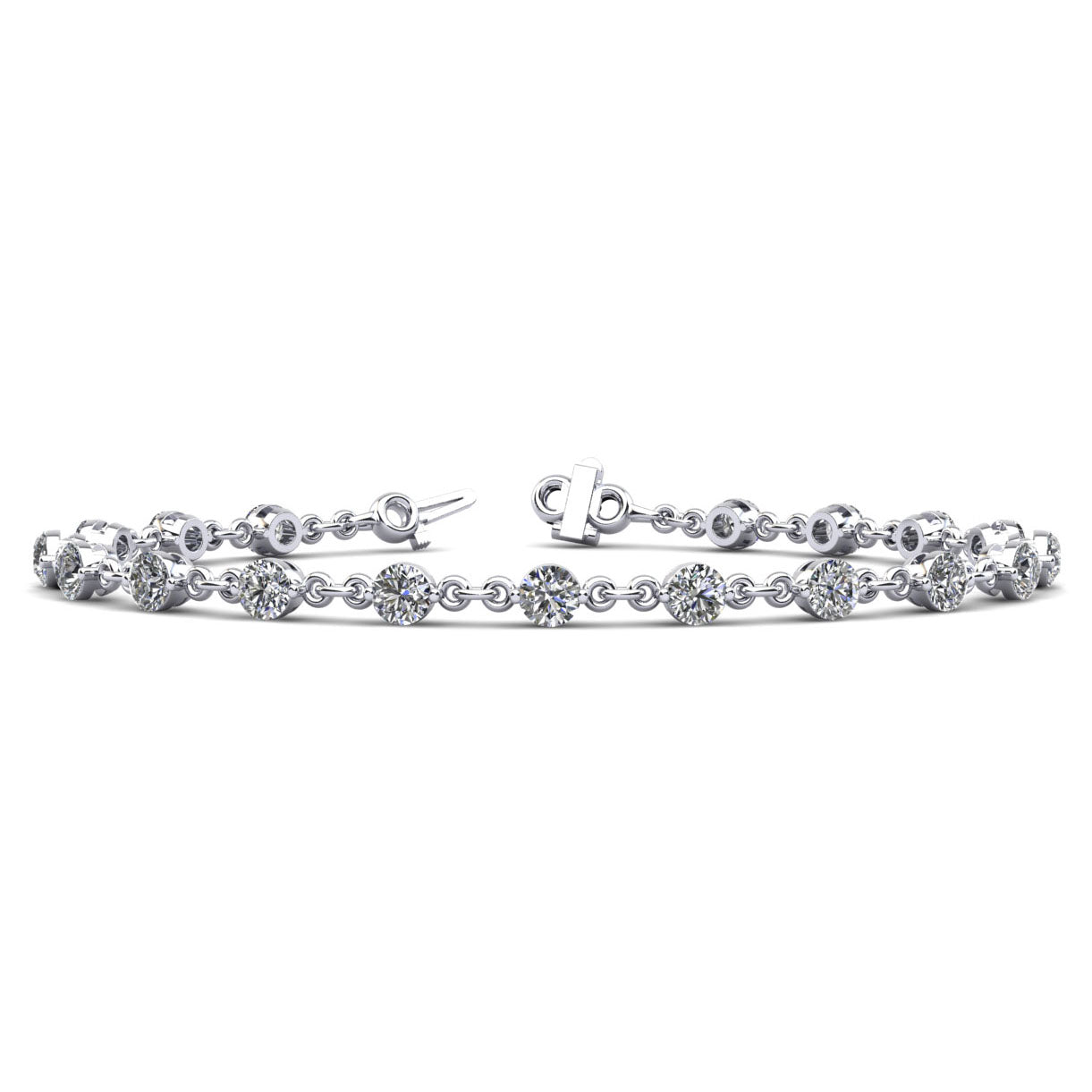 Dainty Diamond Station Chain Bracelet