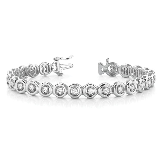 Bezel Set Diamond Tennis Bracelet
