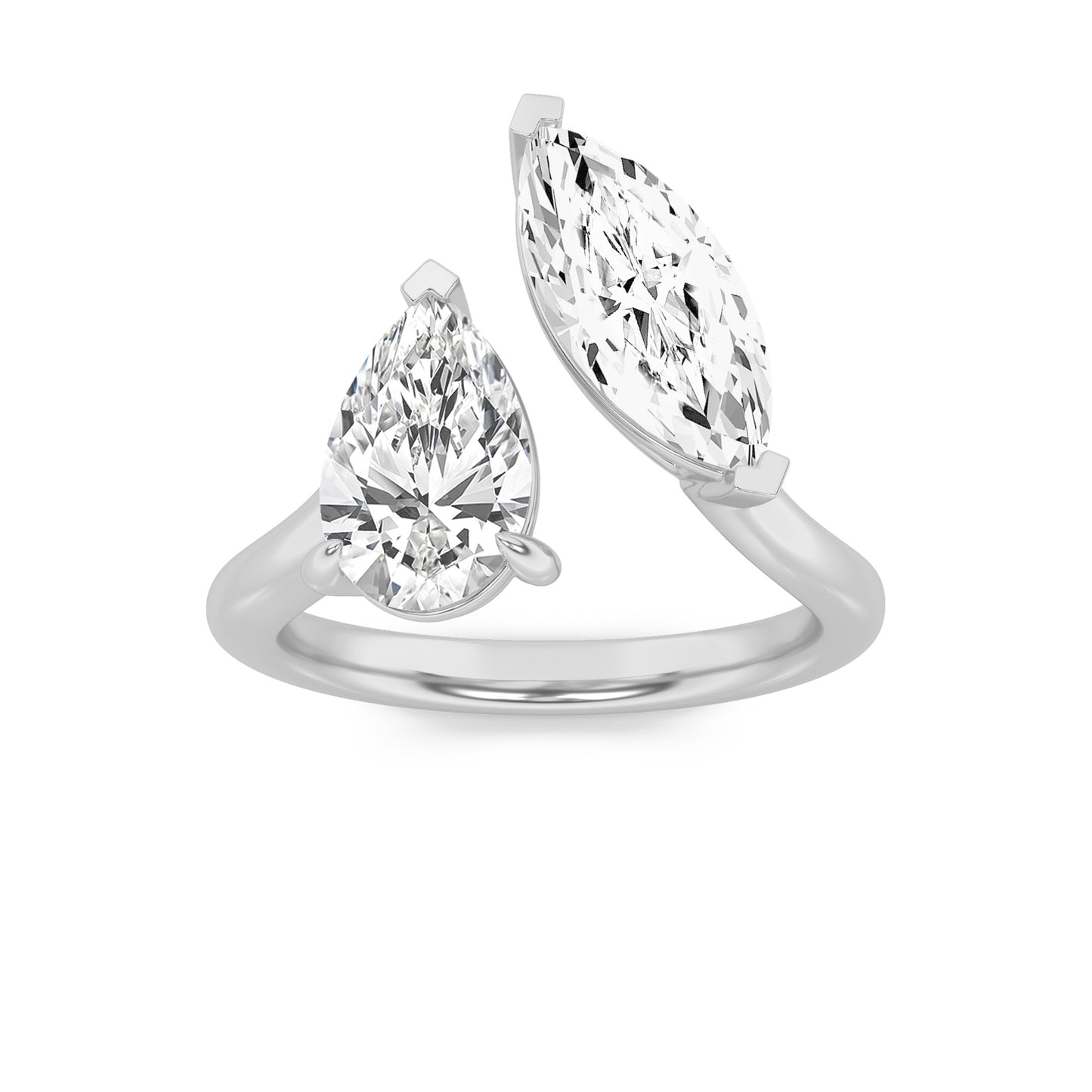 The Pear and Marquise Toi et Moi Diamond Ring